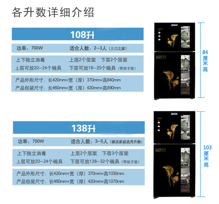 奔騰消毒柜立式高溫臭氧雙門柜式家用消毒碗柜商用不銹鋼保潔柜