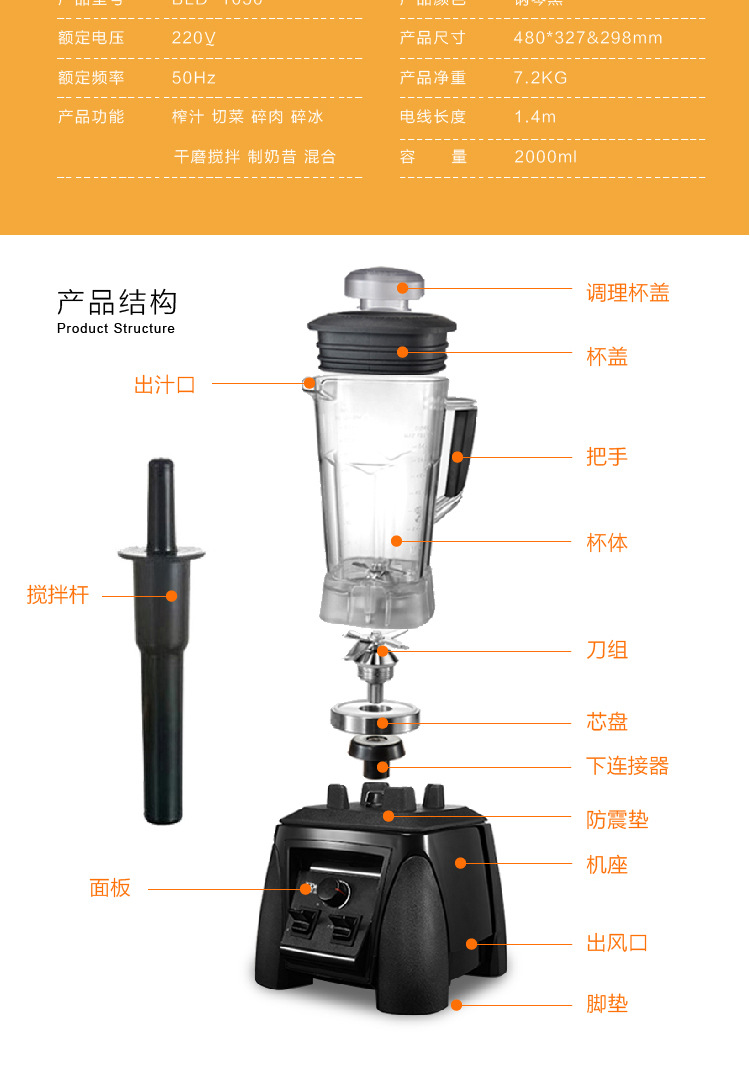 商用破壁料理機 大容量無渣現磨豆?jié){果汁機多功能攪拌機 廠家直銷