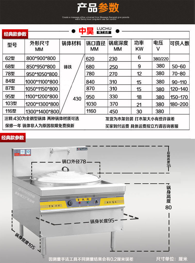 中昊78型商用電熱鍋電炒鍋酒店飯店食堂電熱煮面爐臺煮面鍋電炸鍋