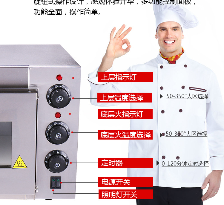 商用面包烤箱 一層一盤電烤箱披薩電烘爐 蛋糕蛋撻披薩烘焙烤箱