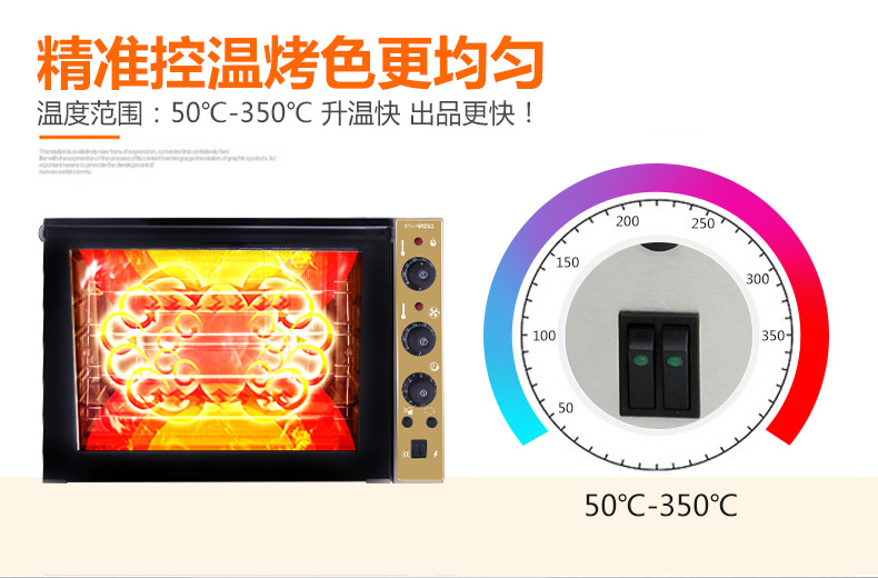 好樂熱風循環烤箱商用熱風循環爐烘蛋撻披薩烤箱 比薩電烤箱HL01C