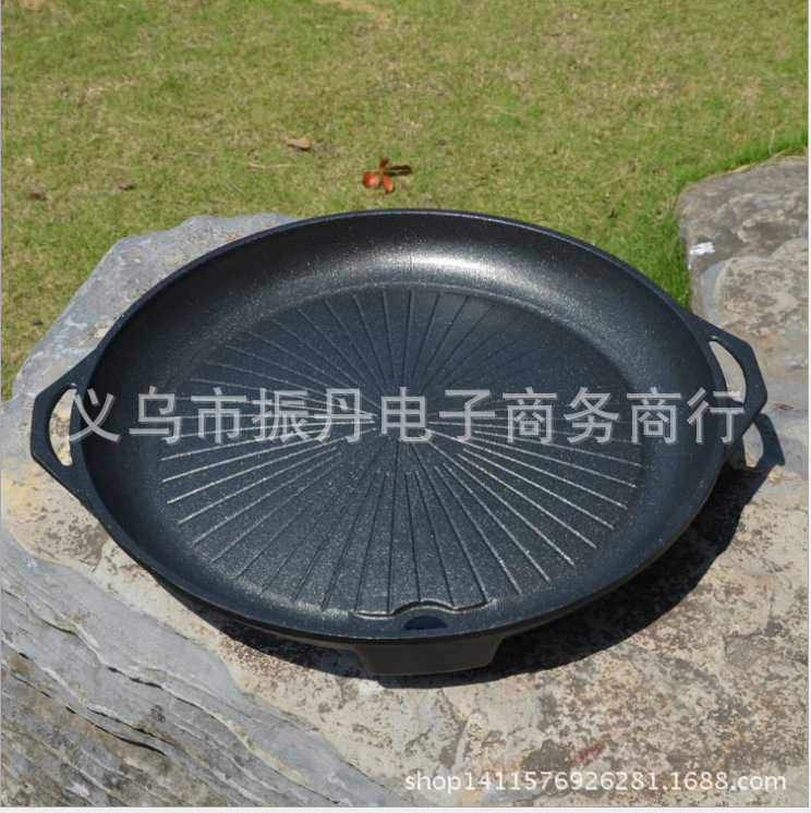 脈鮮S燒烤盤 燒烤用品 戶外家用烤肉 火鍋盤卡式爐韓式圓形