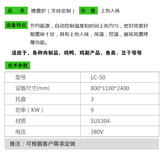 新一代 50型臘肉烤腸機械煙熏爐 節(jié)能商用不銹鋼煙熏爐廠家熱銷