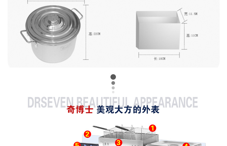 奇博士雞排車商用燃氣炸雞爐單雙缸燃氣油炸爐電熱炸雞排機油炸鍋