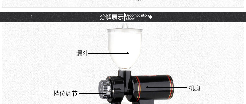 小飛鷹電動咖啡磨豆機家用咖啡研磨器商用可調粗細半磅粉碎機