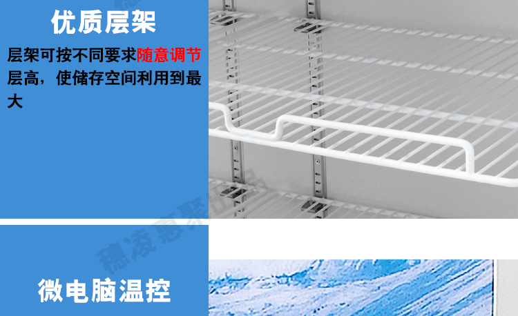 穗凌LG4-482M2F 展示冰柜商用雙門立式風(fēng)冷冷藏保鮮柜玻璃飲料柜