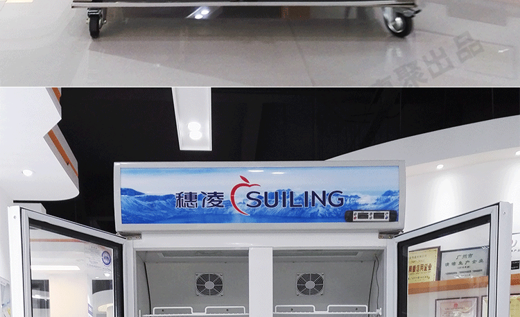 穗凌LG4-482M2F 展示冰柜商用雙門立式風(fēng)冷冷藏保鮮柜玻璃飲料柜