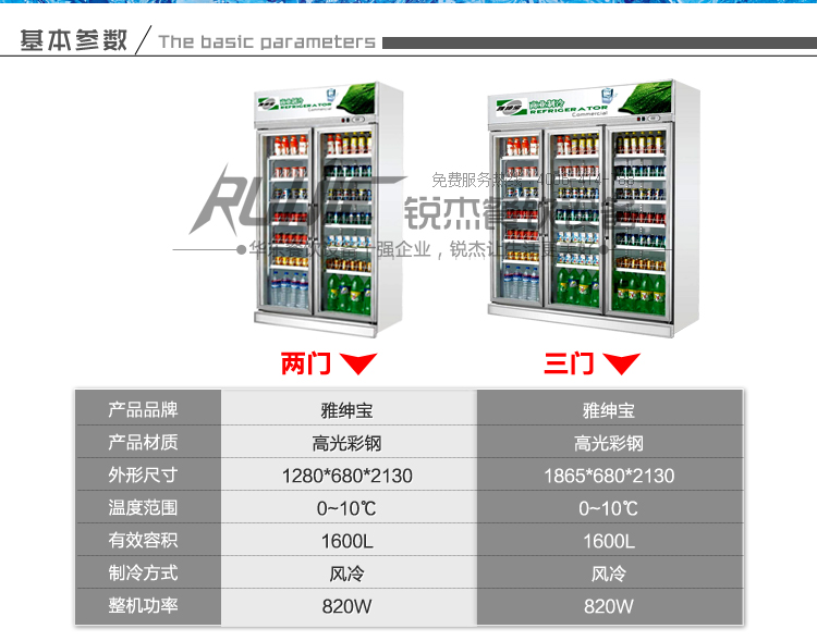 便利店飲料柜 雙門立式展示柜 商用冷藏柜 冰箱水果保鮮柜 合肥