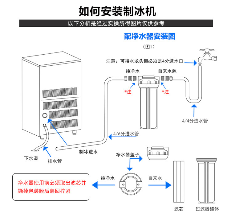 ZF150A流水型產冰機 廠家直銷方形制冰機廠家供應分體式商用冰機