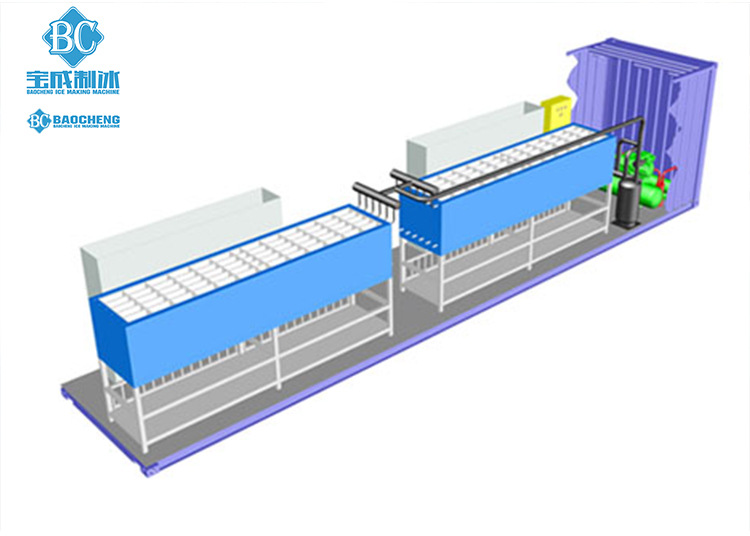 冰塊機 集裝箱式制冰機定制 大型生產用制冷設備 直冷式冰磚機