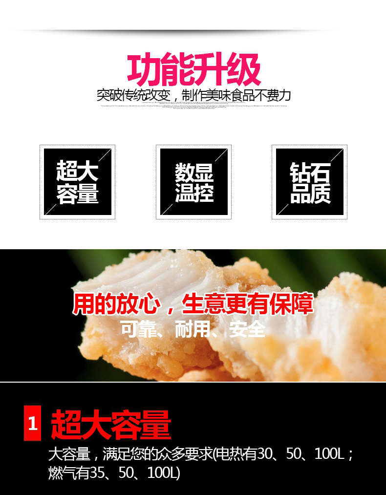 樂創(chuàng)商用油炸鍋單缸油水分離大容量油條炸雞電炸爐電炸機(jī)煤氣炸鍋