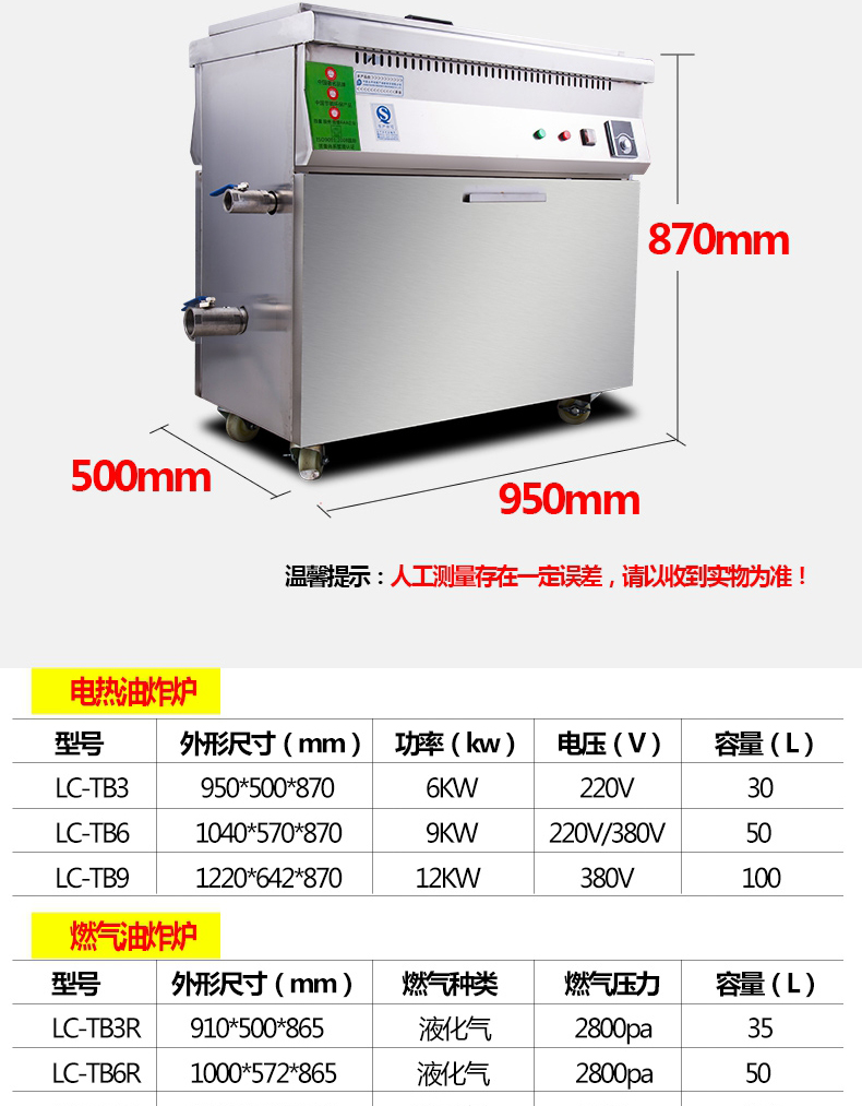 樂創(chuàng)商用油炸鍋單缸油水分離大容量油條炸雞電炸爐電炸機(jī)煤氣炸鍋