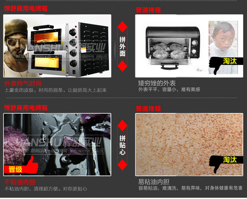 悍舒商用烤箱 烤爐雙層蛋糕面包大烘爐設備大型電烤箱 披薩烤箱