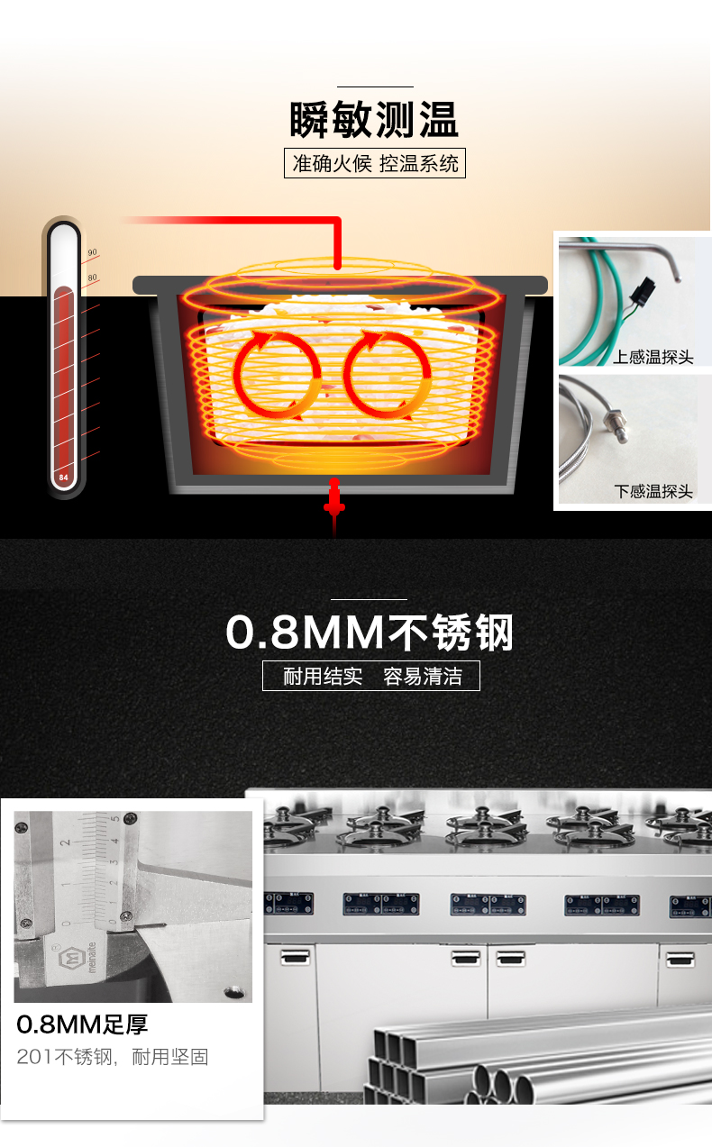 圣托10頭全自動煲仔爐煲仔飯機 商用智能數(shù)碼電煲仔飯機BST-A10