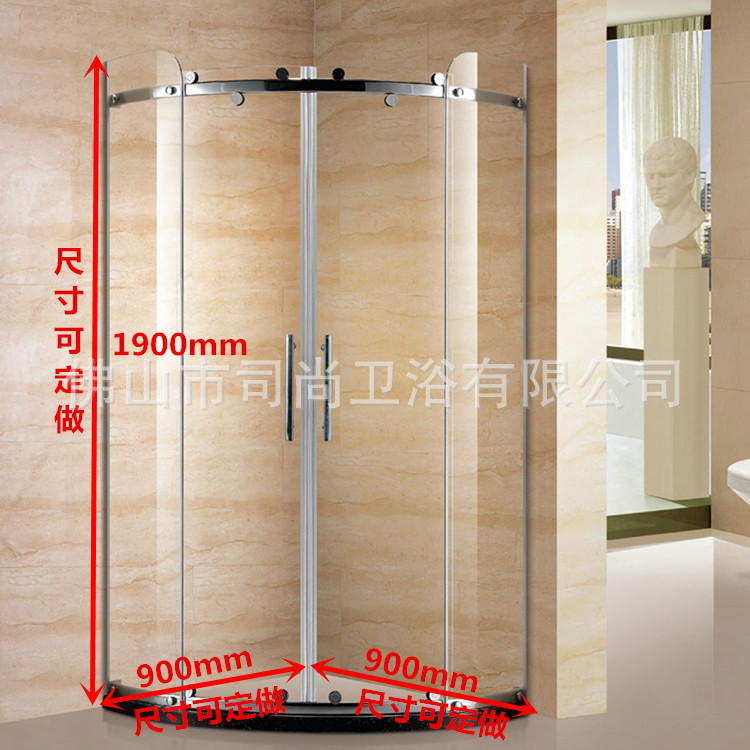 非標訂做酒店整體衛(wèi)生間304不銹鋼淋浴房 shower door S6046