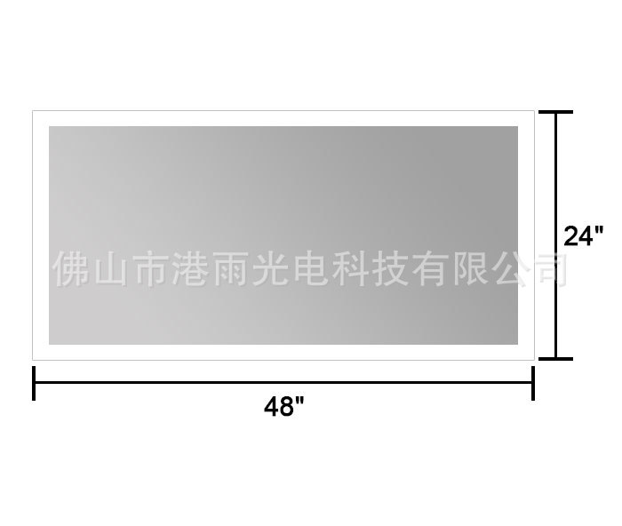 供應創意時尚浴室防霧水銀鏡 酒店衛生間鏡 帶時間觸摸LED鏡