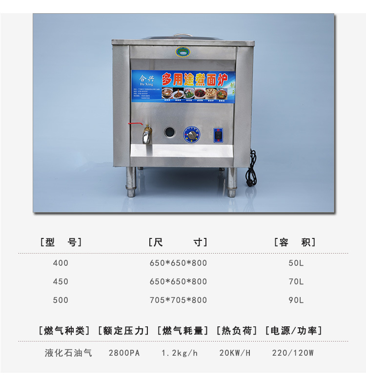 廠家直銷 多功能單層單頭煮面爐 商用不銹鋼電熱燃氣煲湯蒸煮爐