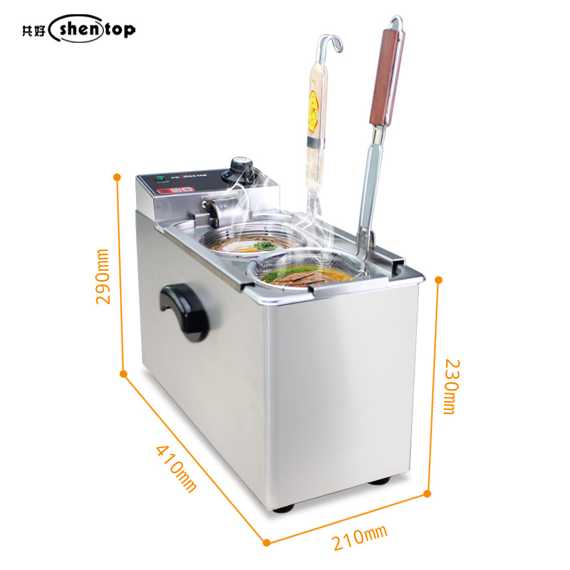 共好商用電熱煮面爐2頭煮面爐兩頭煮面機臺式雙頭煮面爐包郵送貨