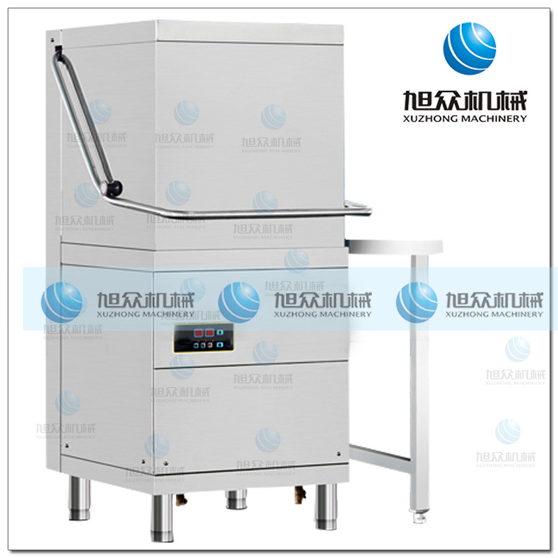 旭眾商用揭蓋式洗碗機全自動智能食堂酒店小型噴淋式洗碟機洗杯機