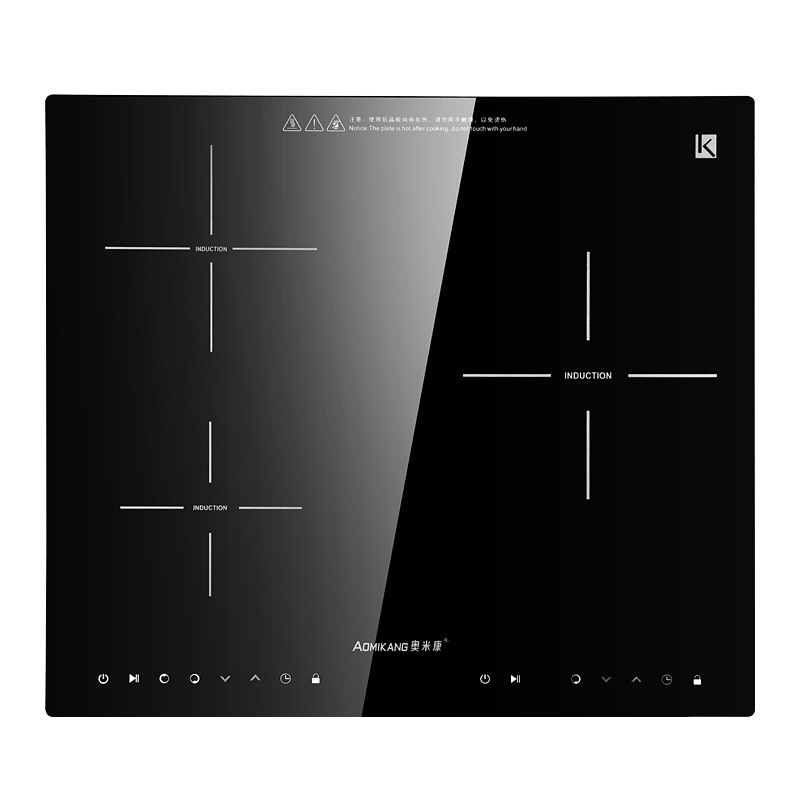 奧米康三頭電磁爐嵌入式家用多頭灶臺式商用大功率煲仔爐非電陶爐