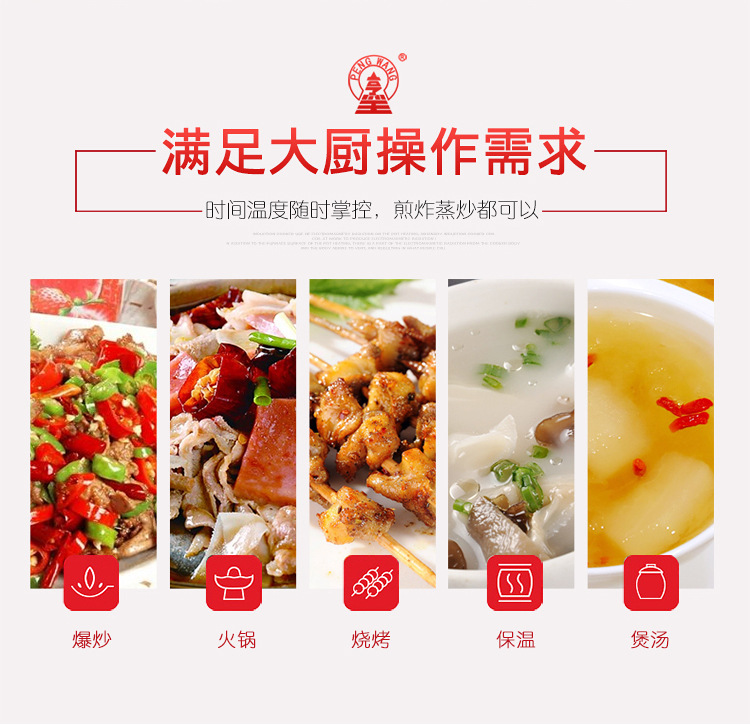 商用六頭煲仔爐砂鍋燃氣灶六眼方6節(jié)能頭煤氣猛火飯店酒店煲湯