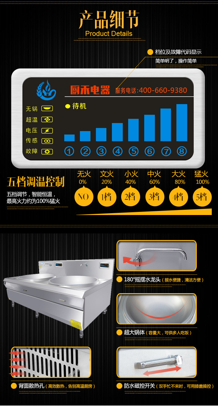 雙頭電磁大炒爐、1000大鍋灶、食堂專(zhuān)用電磁大鍋灶【廠家直銷(xiāo)】