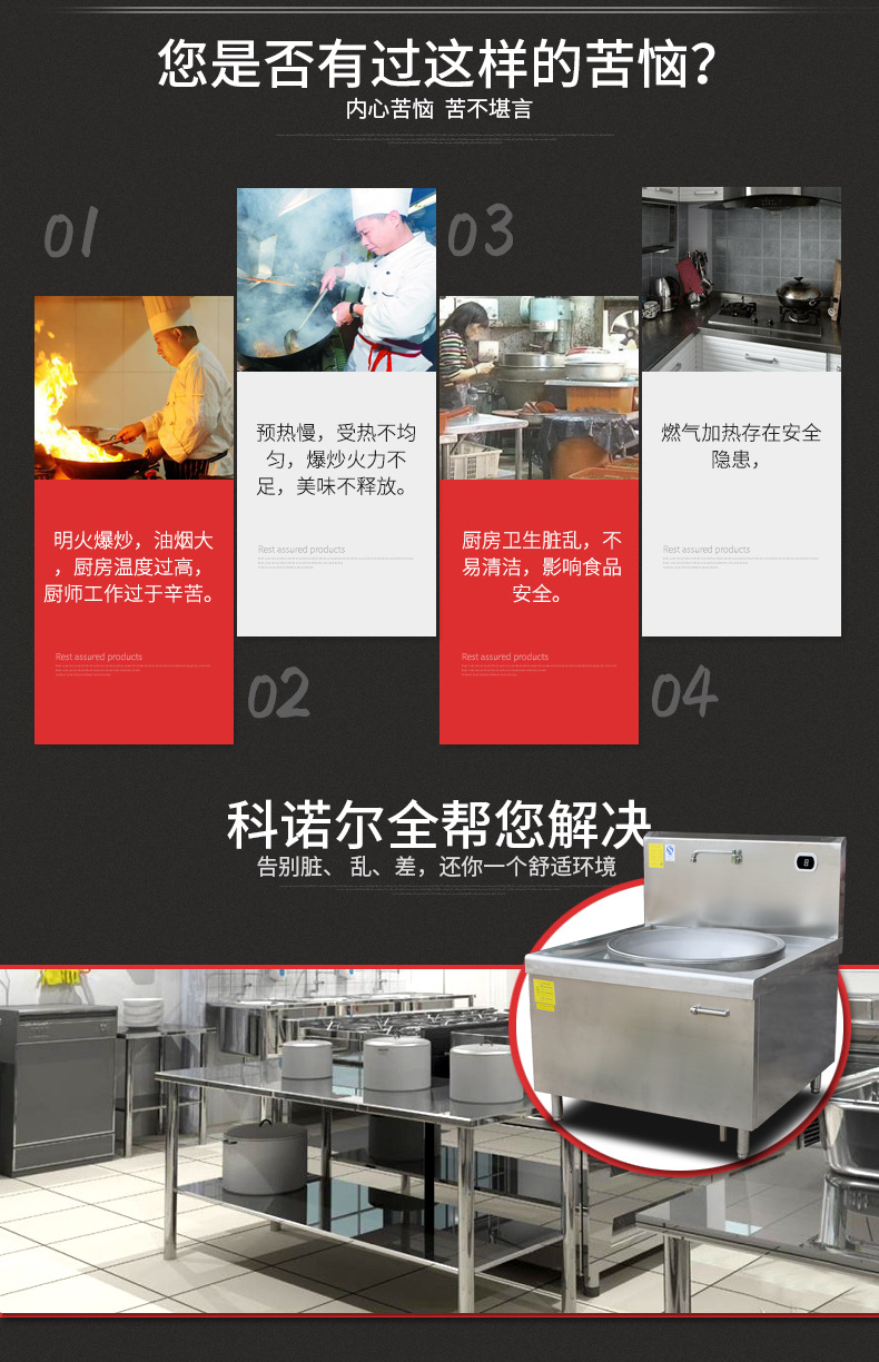 大功率商用電磁爐20KW凹面大炒爐食堂飯堂15千瓦大鍋灶電磁鍋爐