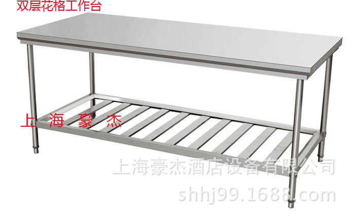 不銹鋼雙移門工作臺工作柜操作臺單通雙通打荷臺拉門 調理柜